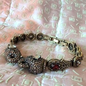 Elephant Fern Find Crystal Elephant Bracelet Size - 7 inches